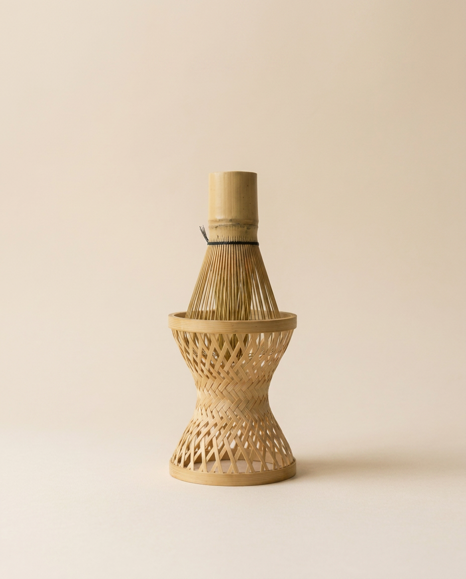 Bamboo chasen naoshi with whisk
